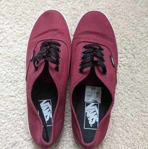 Vans Women's Red Canvas Sneakers
